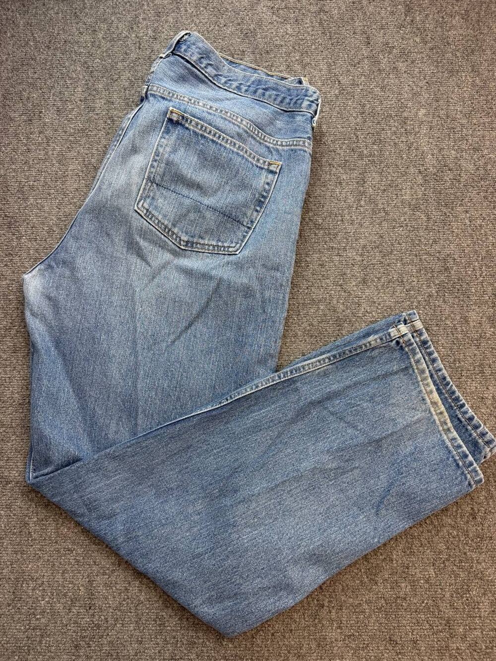 Vintage Y2K Nautica Men's Jeans 40x34 Light Wash Straight Leg 100% Cotton